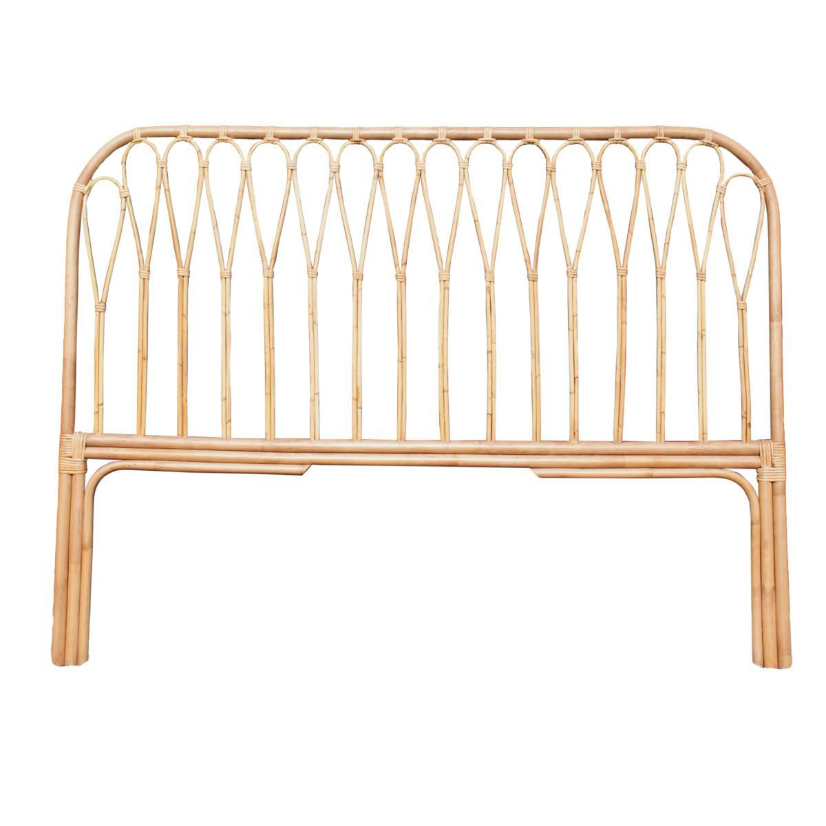 RATTAN - Tête de lit en rotin marron 160 cm