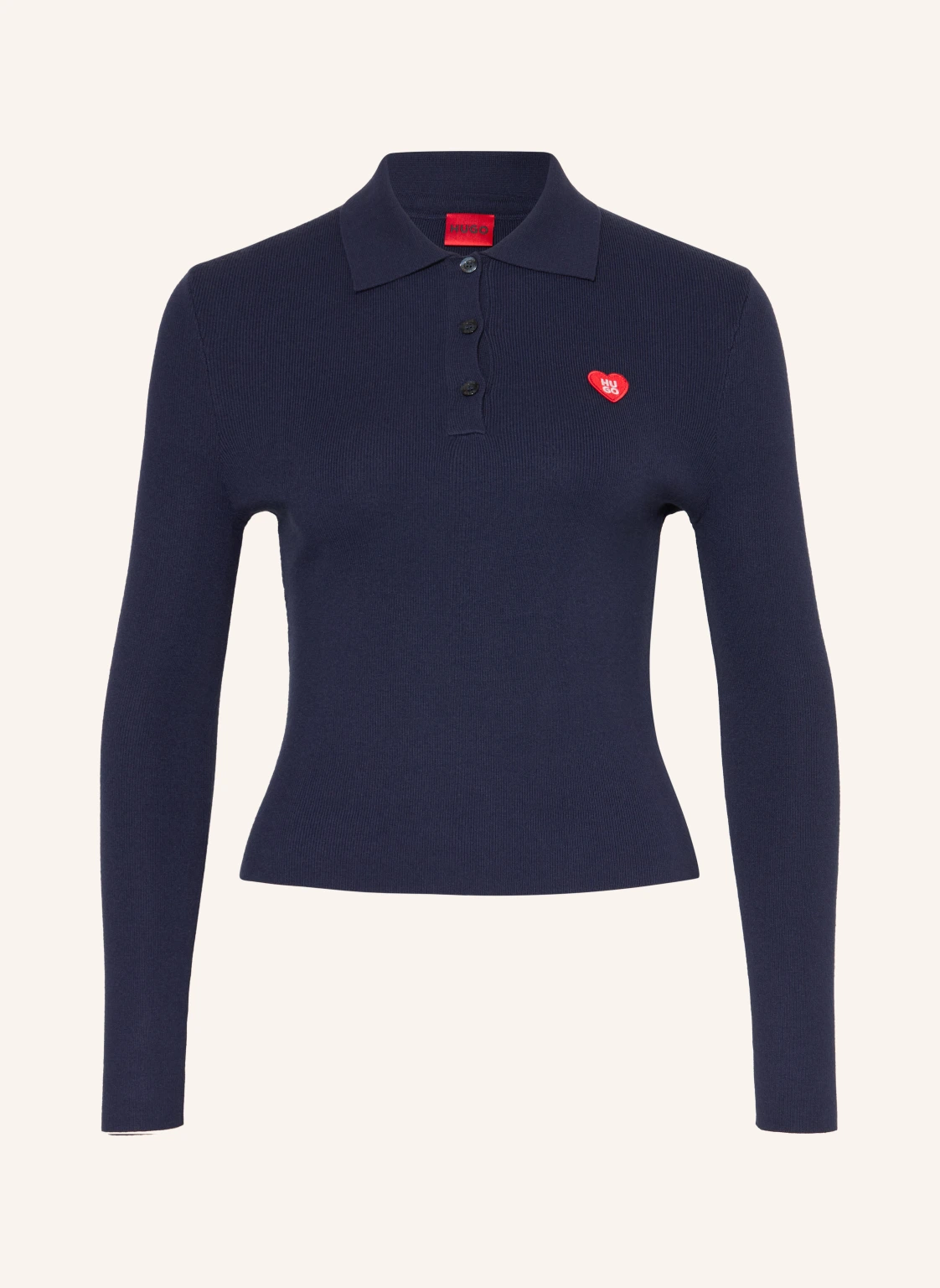 HUGO Strick-Poloshirt SAREPLINNY
