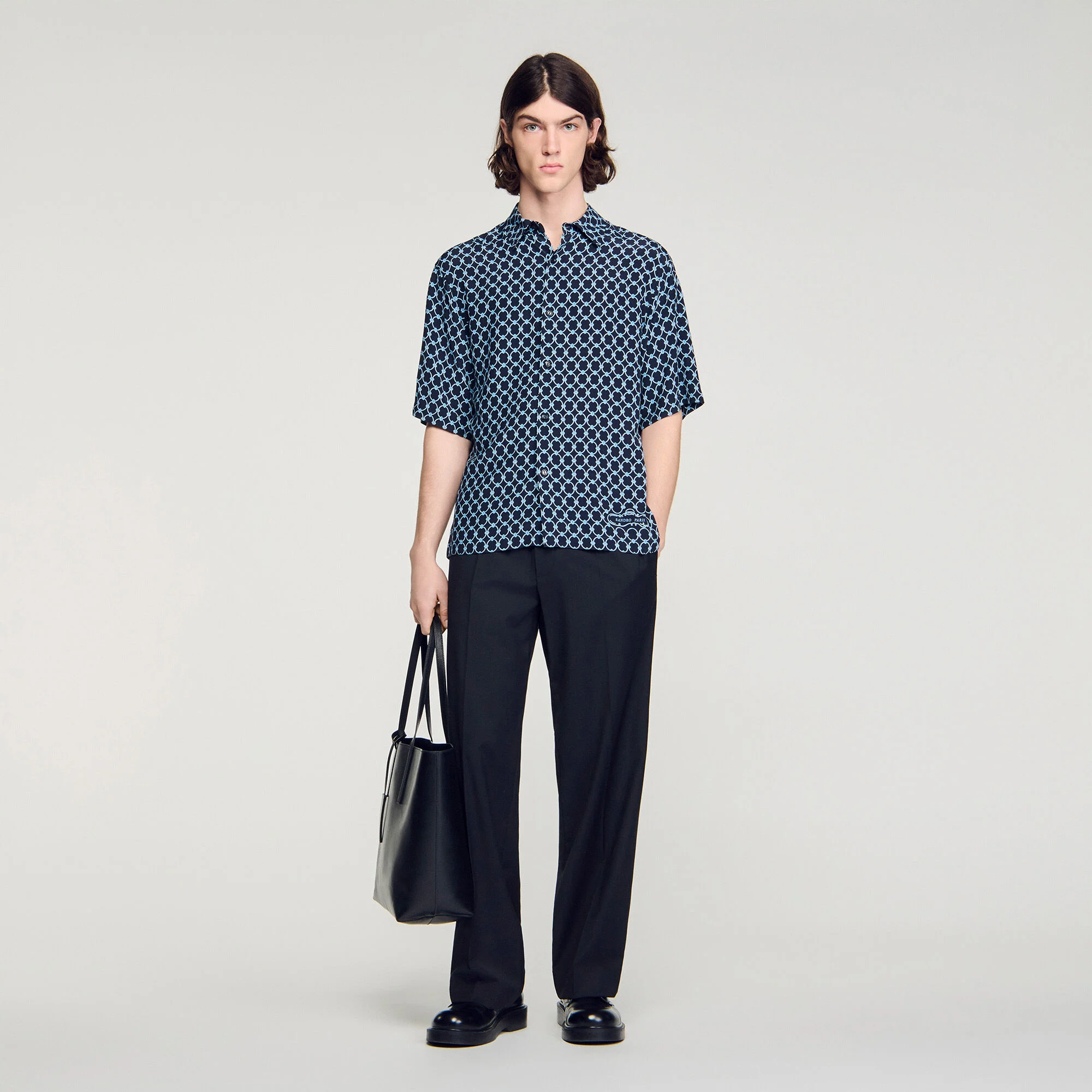 Chemise fluide à imprimé maillons