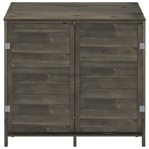 NNEVL Garden Shed Anthracite 102x52x112 cm Solid Wood Fir