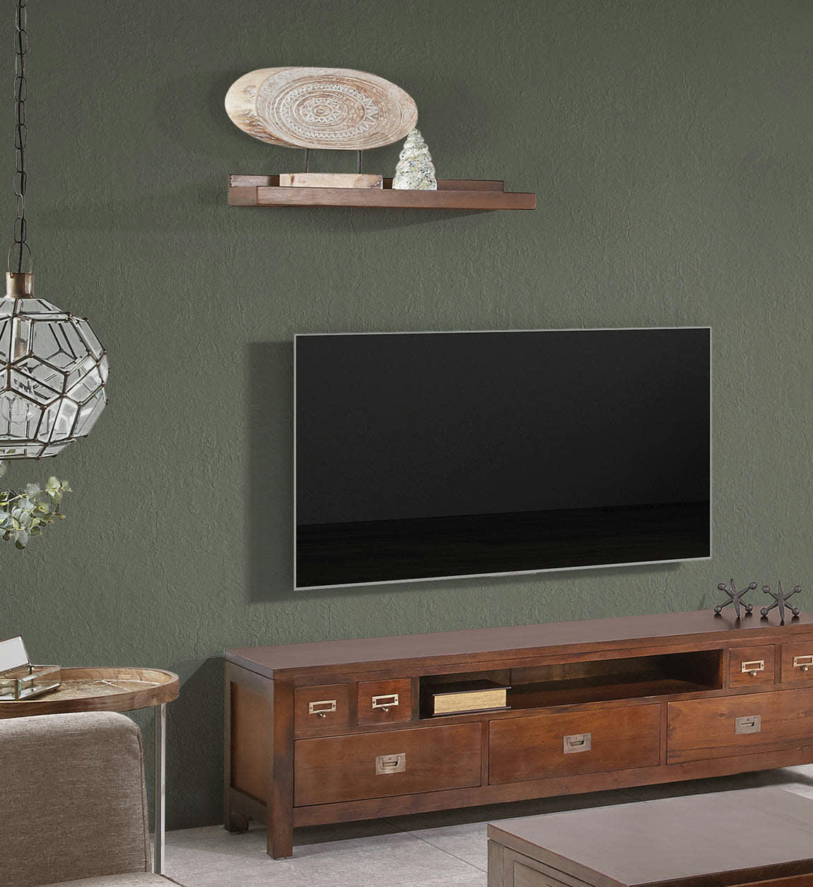 FLAMINGO - Étagère murale en bois marron L 75 cm
