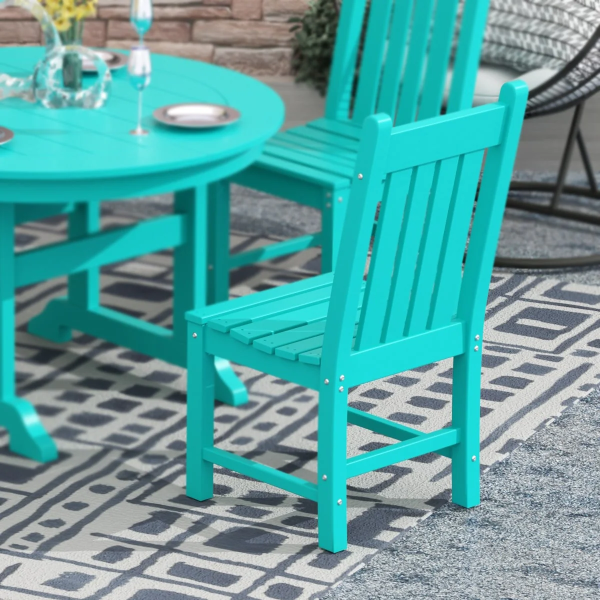 Polytrends Laguna Hdpe All Weather Outdoor Patio Dining Chair