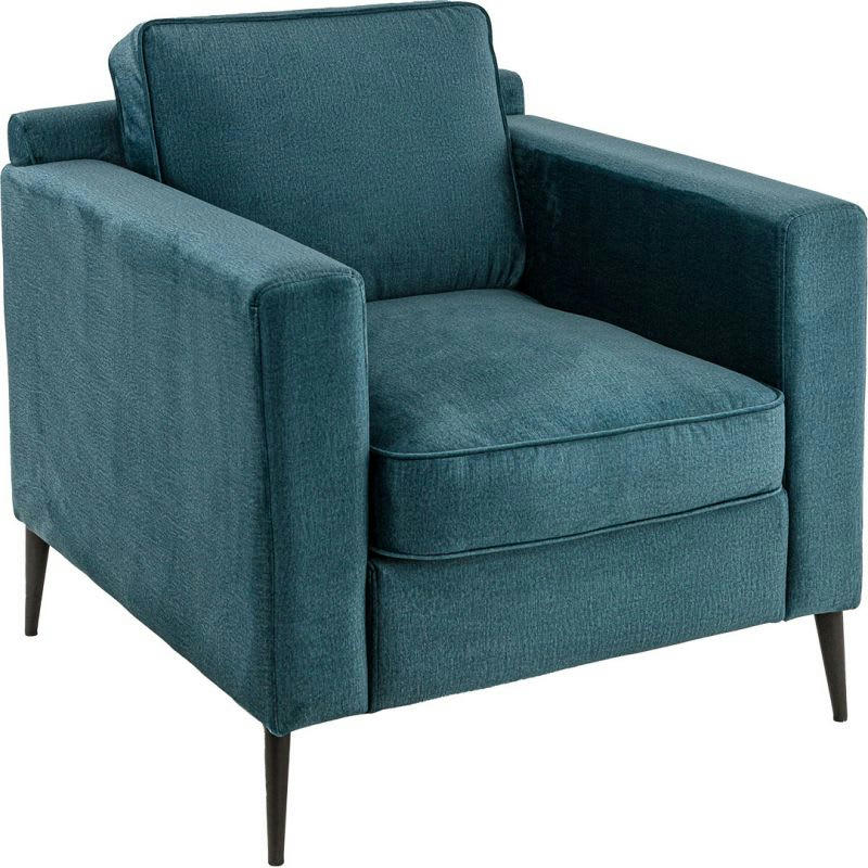 ARNOLD - Fauteuil lounge structure hêtre et piétement métal