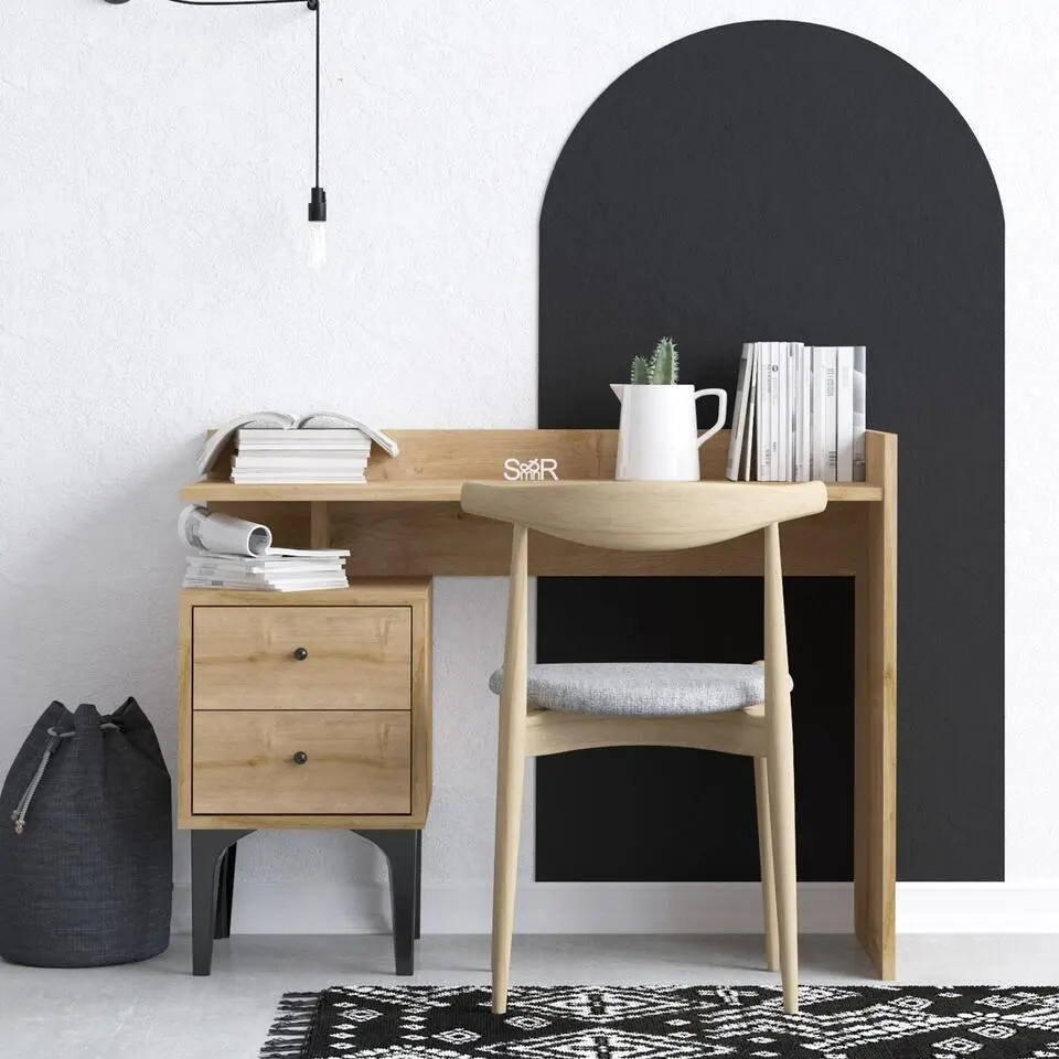 CALICOSY - Bureau - Licht hout - 80x100x45 cm