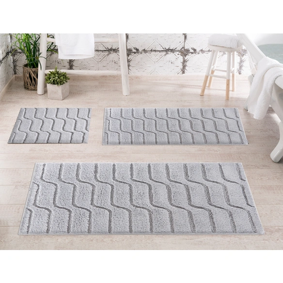 Badematte »Vogue«, BxL: 70 x 120 cm, grau, aus 100% Baumwolle