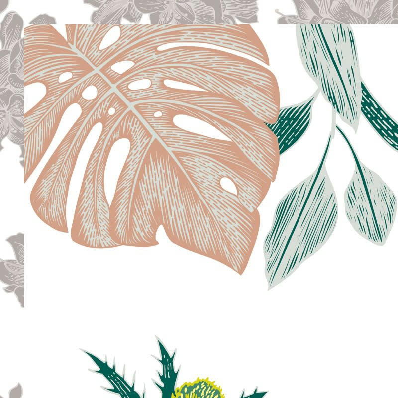 JUNGLE DOUANIER ROUSSEAU BLANC - Tête de lit L180xH 70cm