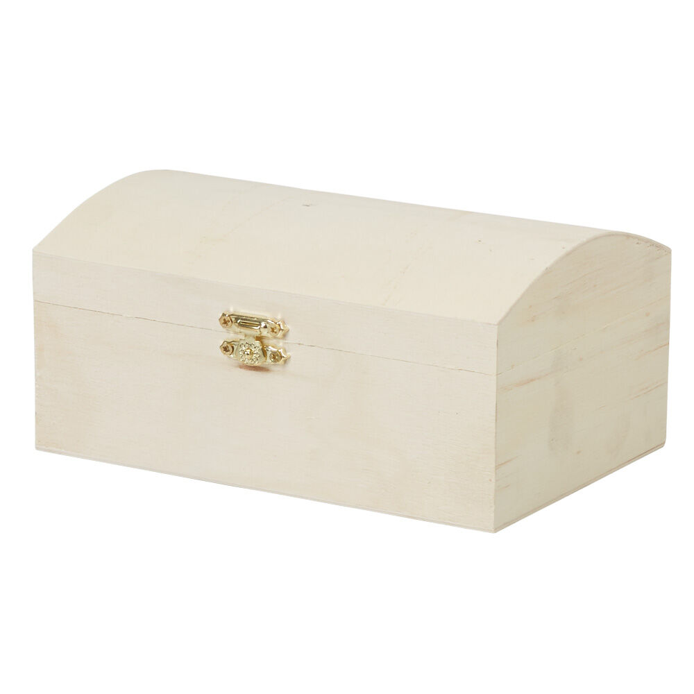 BoÎte à bijoux en bois à décorer L18xl12xH8,5cm