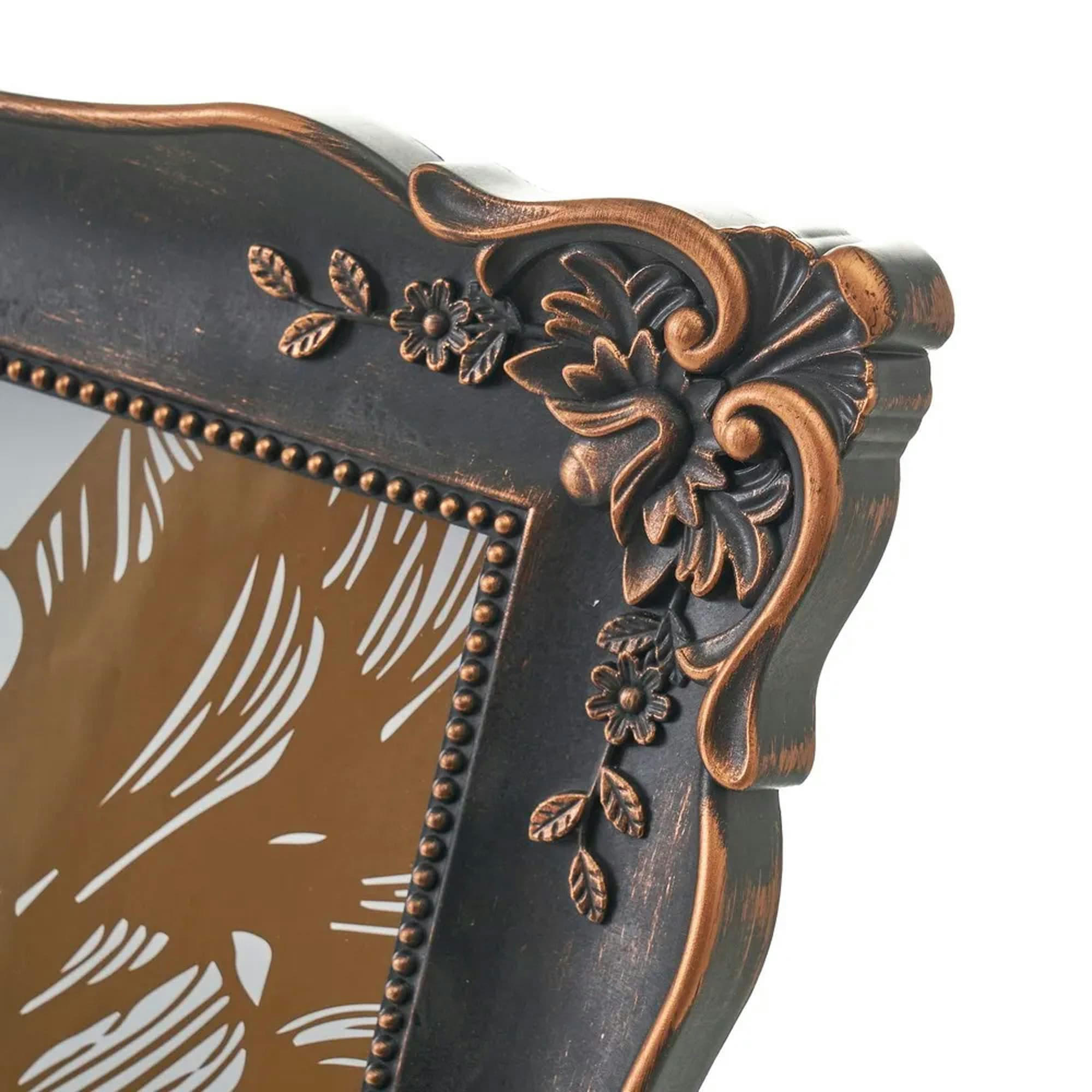 - Cadre photo classique en polypropylène noir et bronze 20x25cm