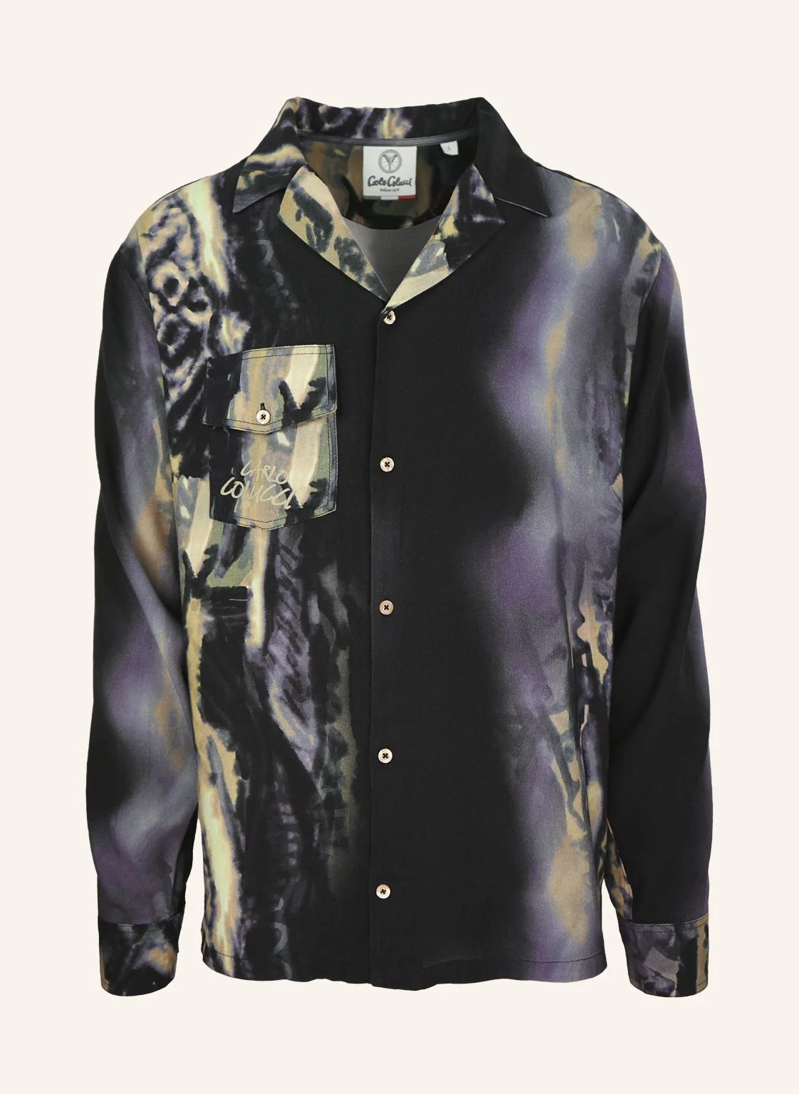 CARLO COLUCCI Oversize Hemd - Liquid Stitches FIORI