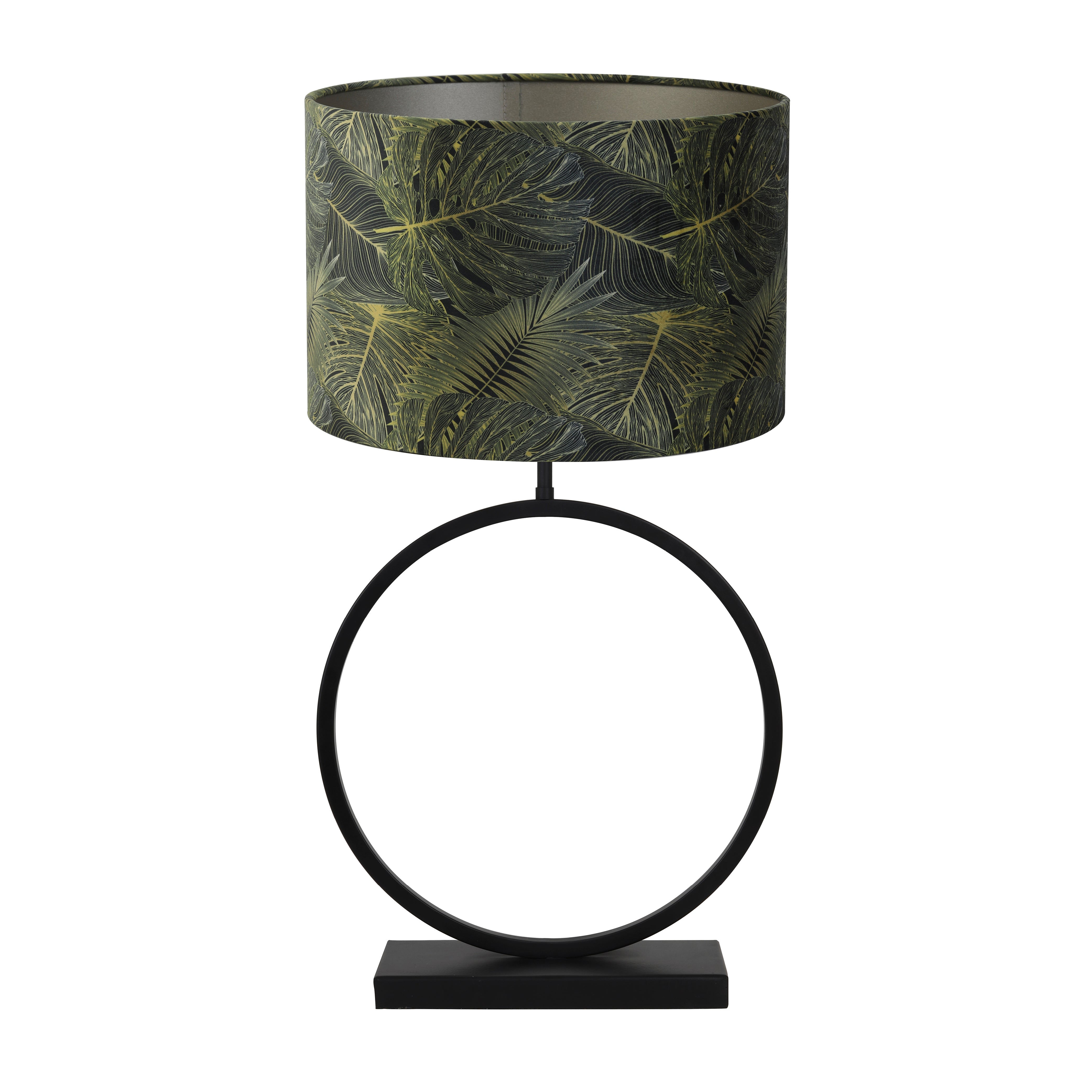 Light & Living tafellamp Liva/Livigno - zwart, donkergroen - 40x40x78.5cm
