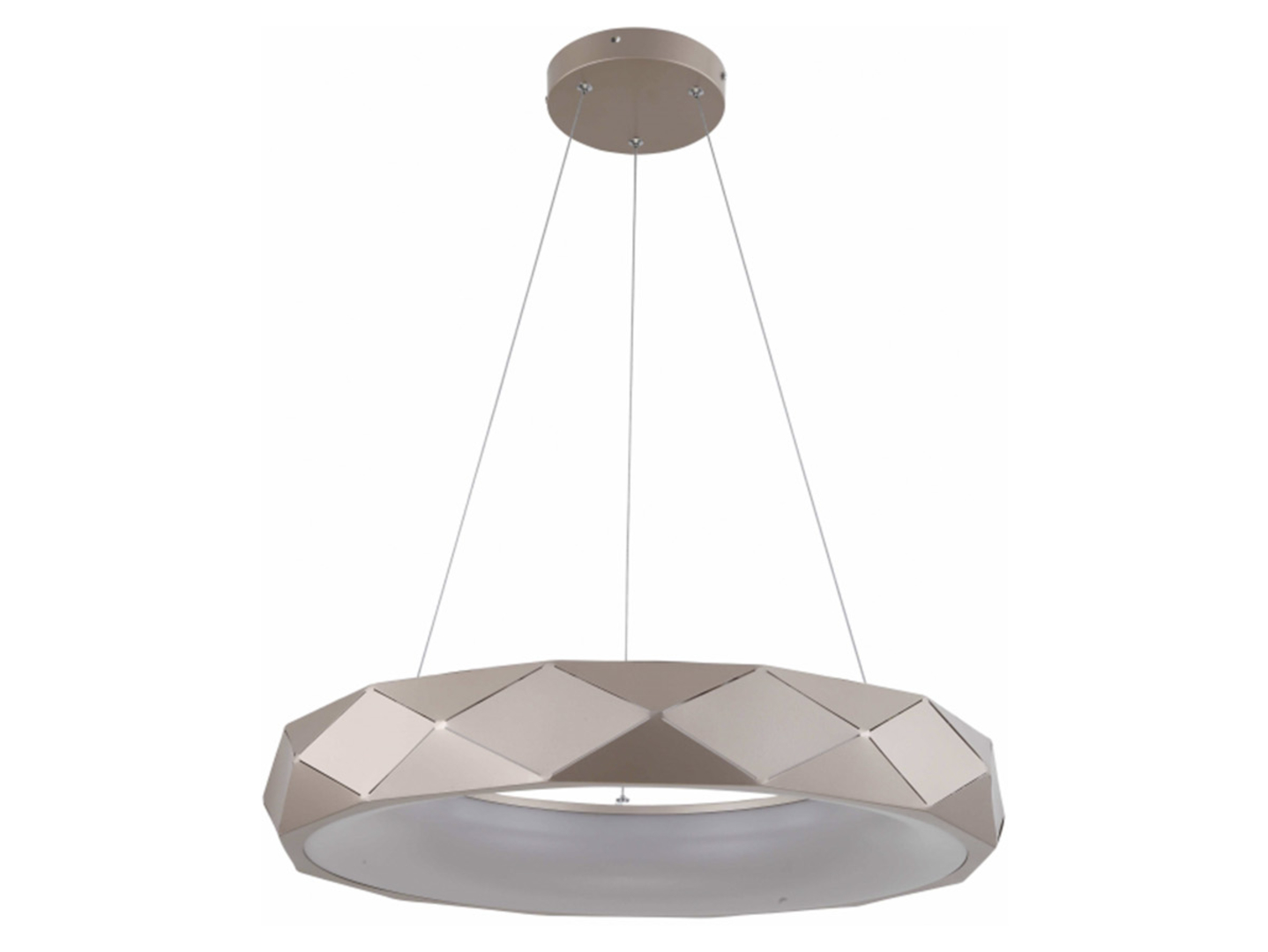 Lampa wisząca Reus LED metalowa złota
