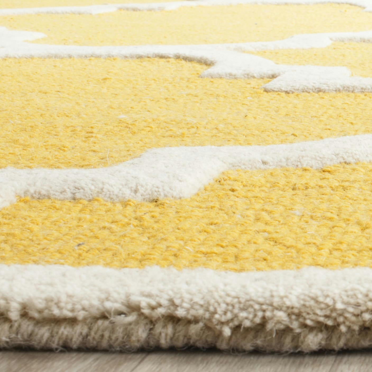 CAMBRIDGE - Tapis de salon interieur en or & ivoire, 61 x 91 cm