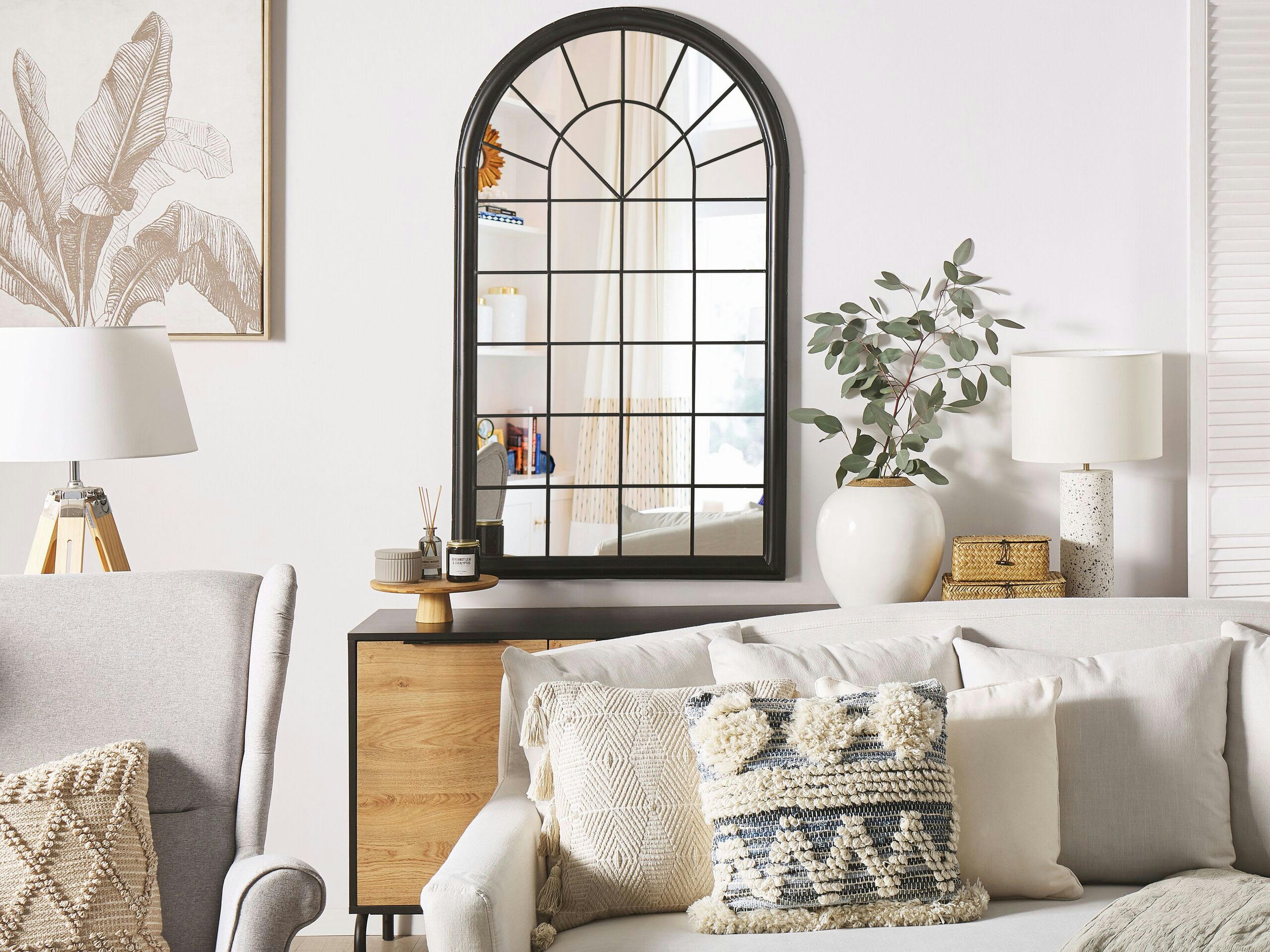 TREVOL - Miroir en métal noir 130x77