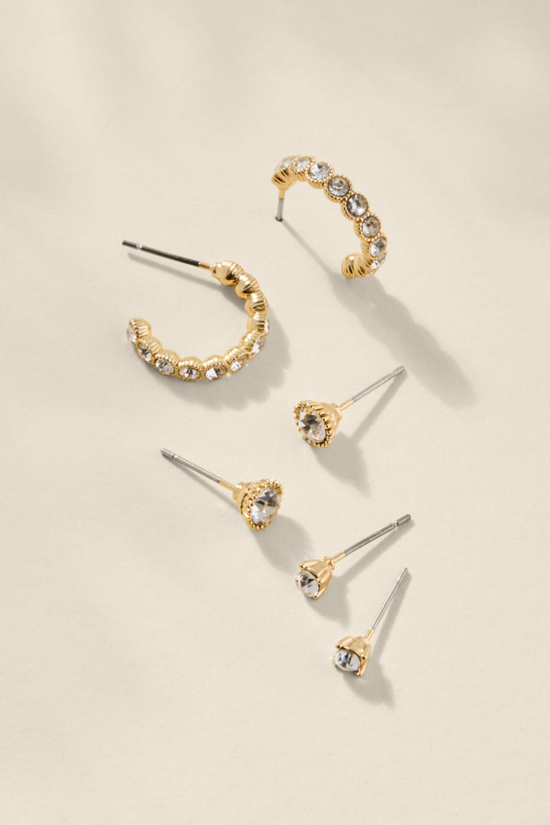 Angie Pave Earring Set