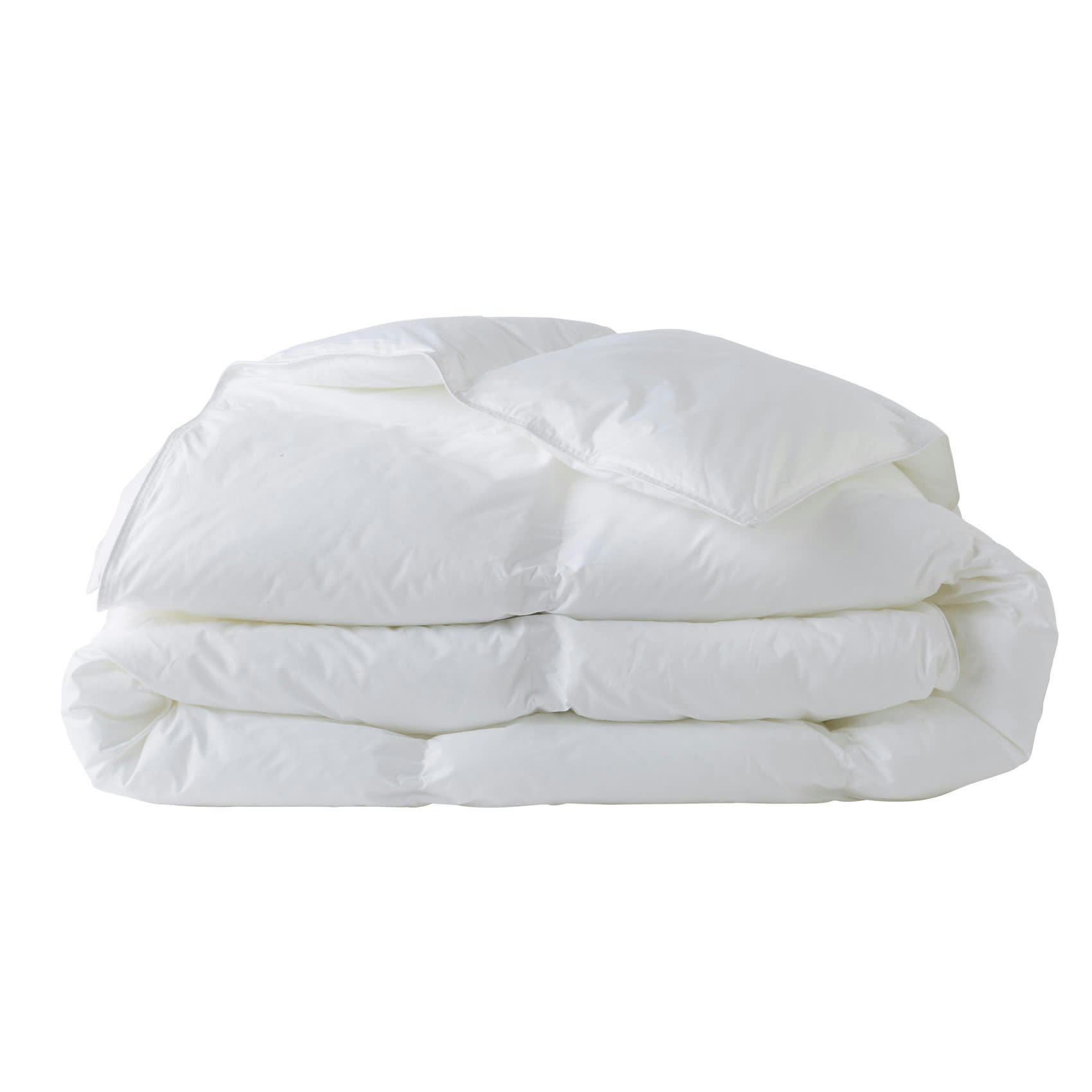 - Couette en 100% percale de coton blanc 260x240 cm