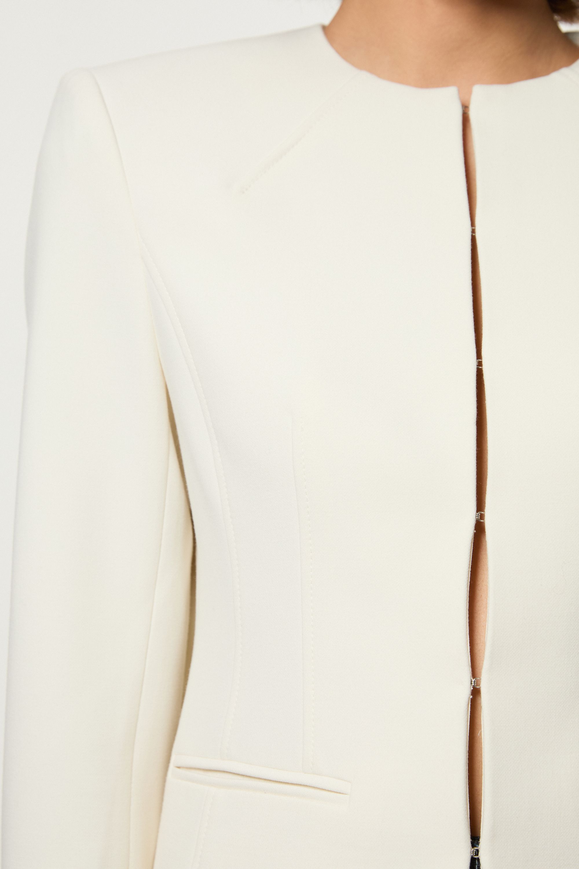 KarenMillen Compact Stretch Tailored Seam Detail Blazer