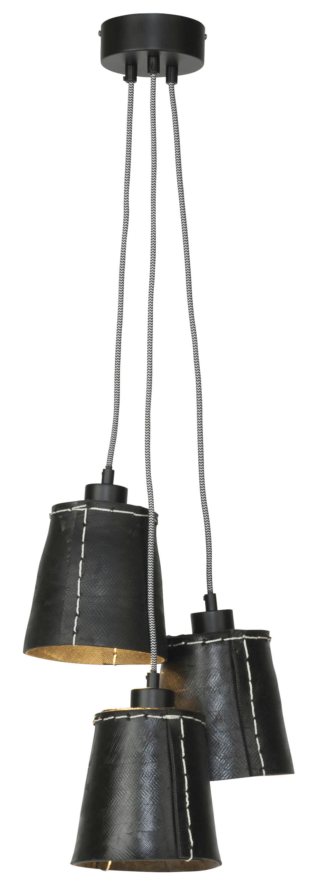 AMAZON - Suspension triple pneu recyclé  noir, h. 50cm