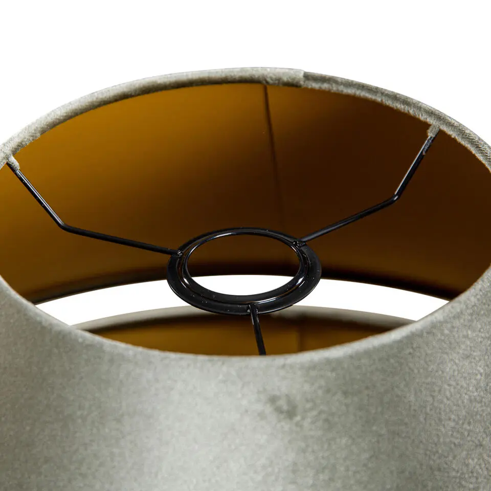 Qazqa rond cilinder velours groen