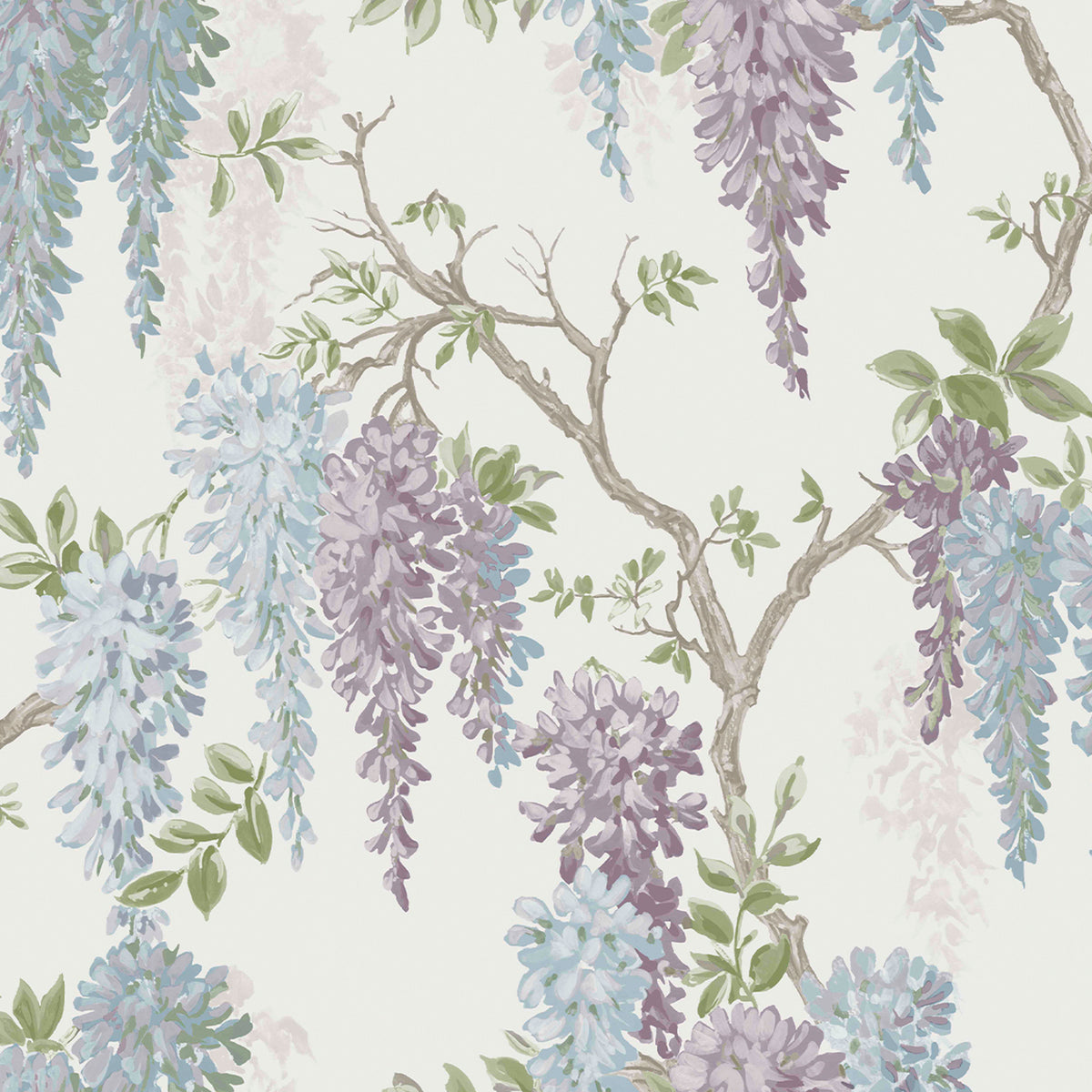 Laura Ashley Vliesbehang - Wisteria Garden Pale Iris - 10mx52cm