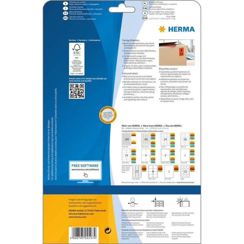 Etiketten 40er-Set Universal-Etiketten