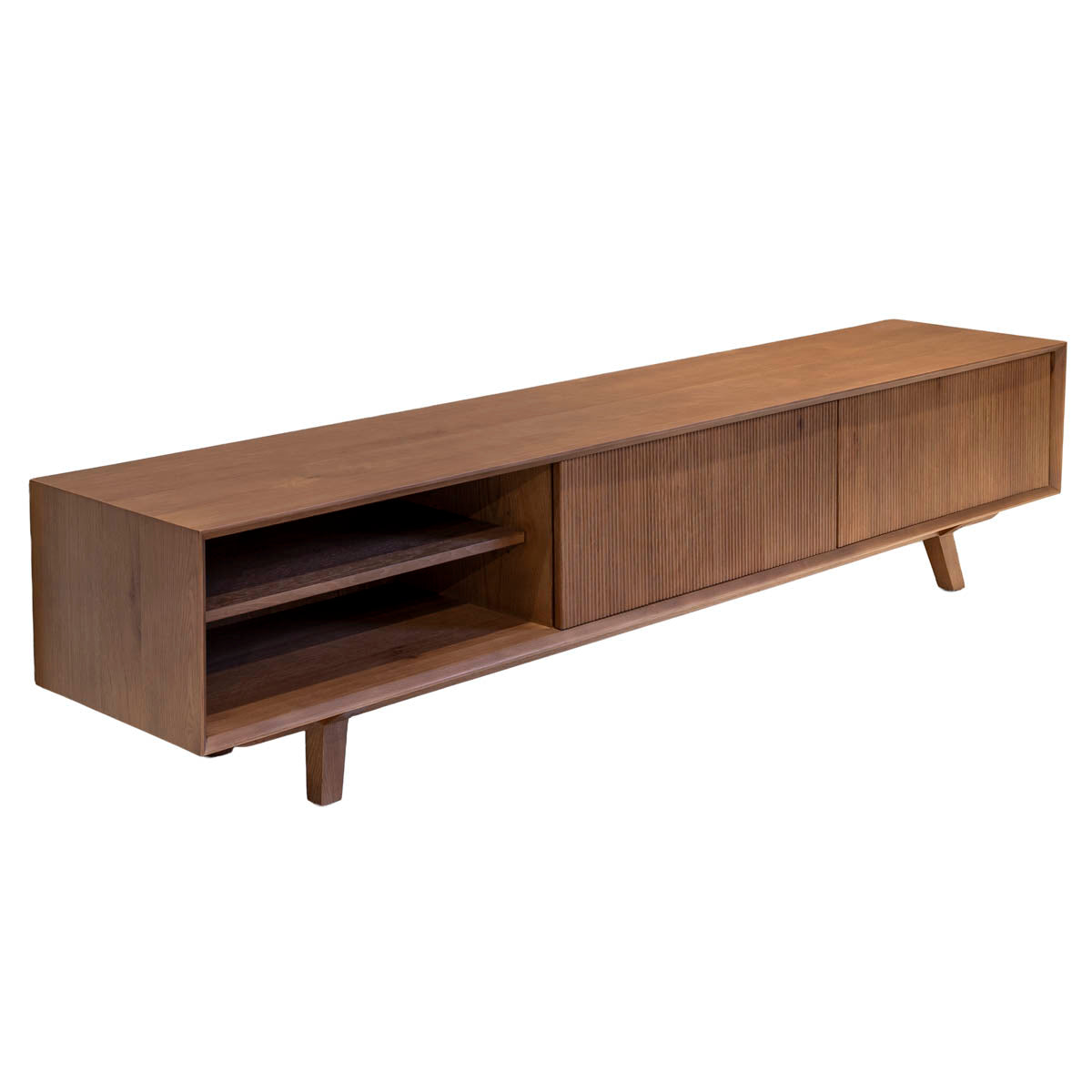 DÉJA Living Tv-meubel Melide - Donkerbruin Eiken - 200x40x45cm