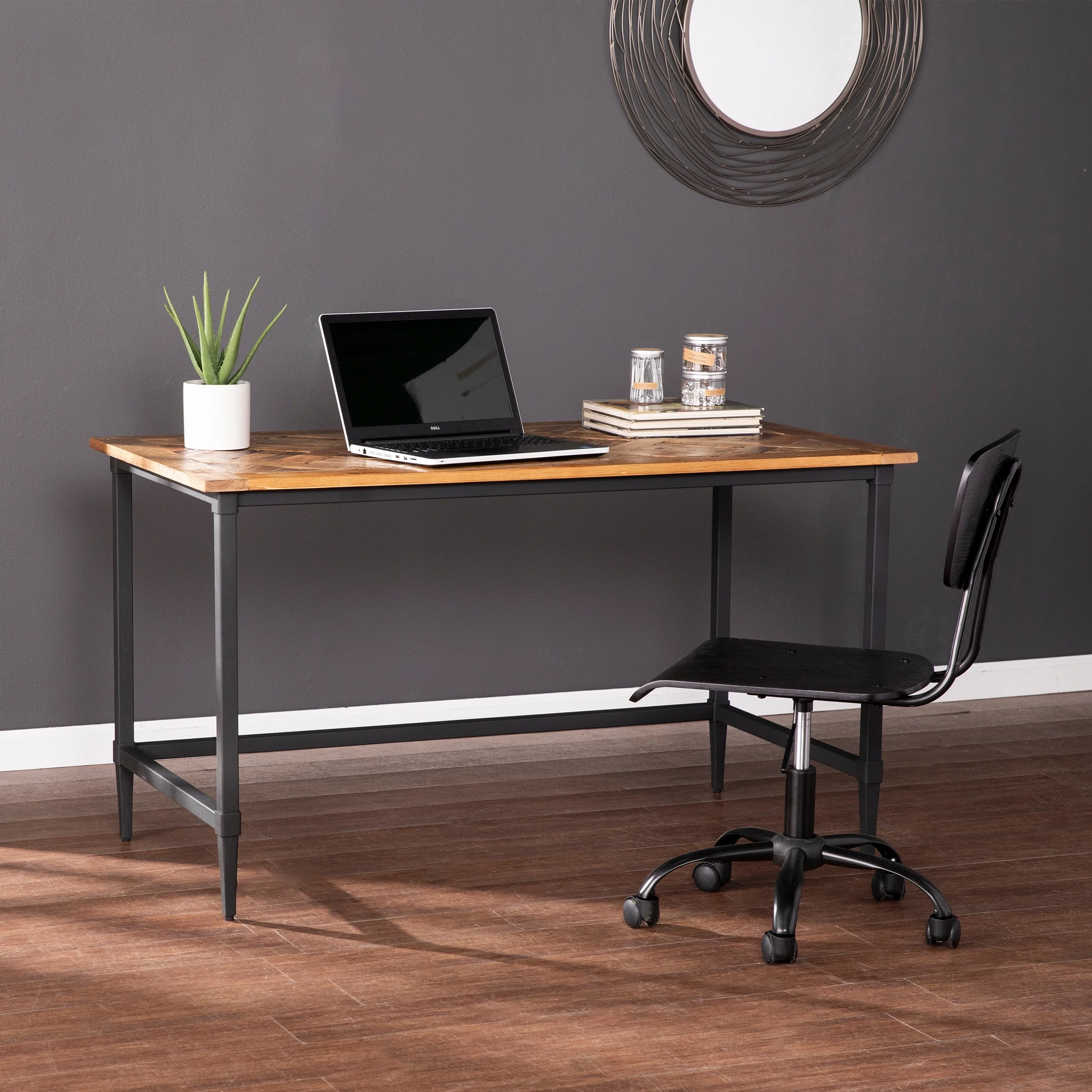 SEI Furniture Lawrence Modern Farmhouse Reclaimed Wood Desk