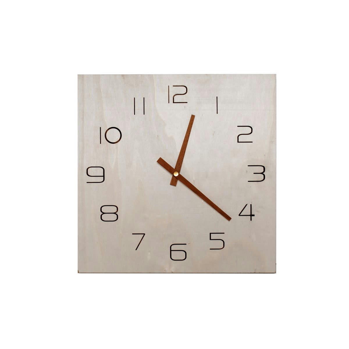 SIMPLICITY - Horloge murale en contreplaqué beige