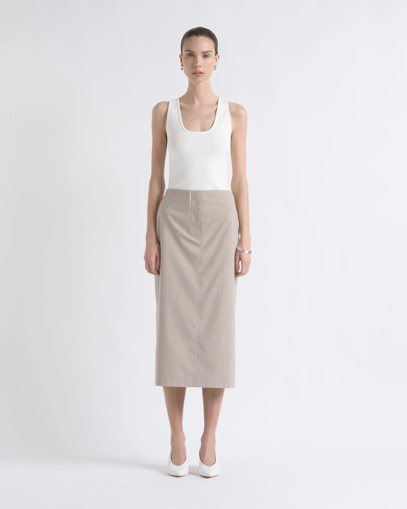 Grown On Pinstripe Skirt