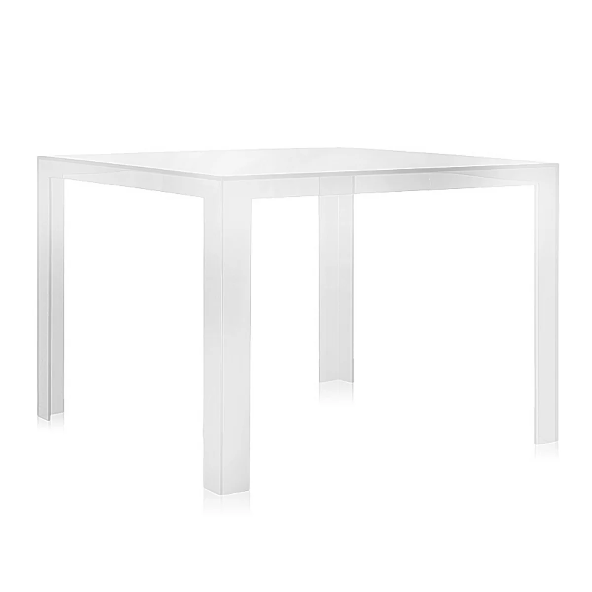 Kartell - Invisible Esstisch, 100 x 100 cm, glasklar