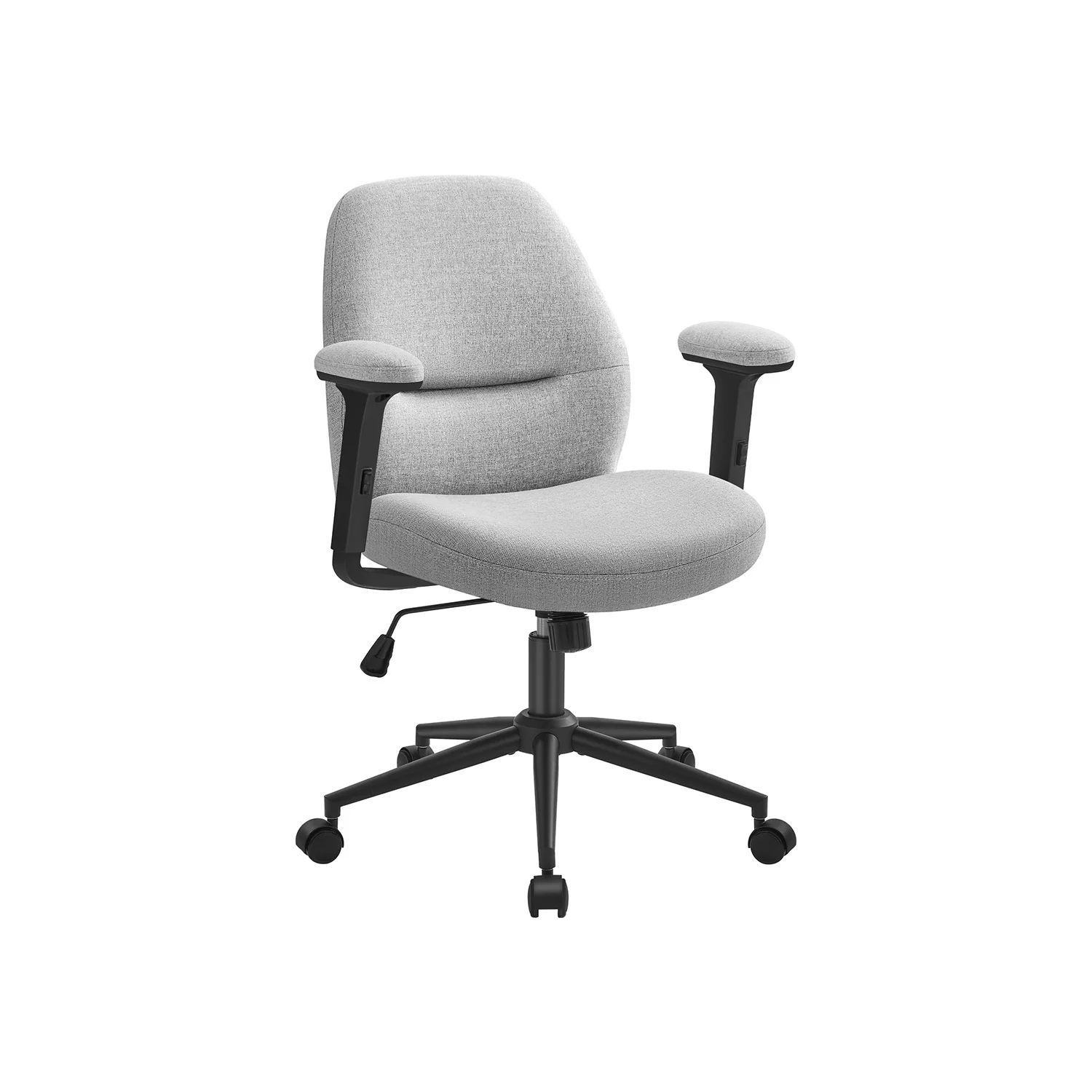 Chaise de bureau pivotante tissu coton-lin