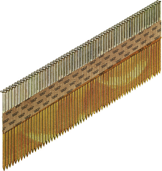 2000 clous en bande D34 papier 3,1x90 mm Senco HE59AXBKR - annelés galvanisés