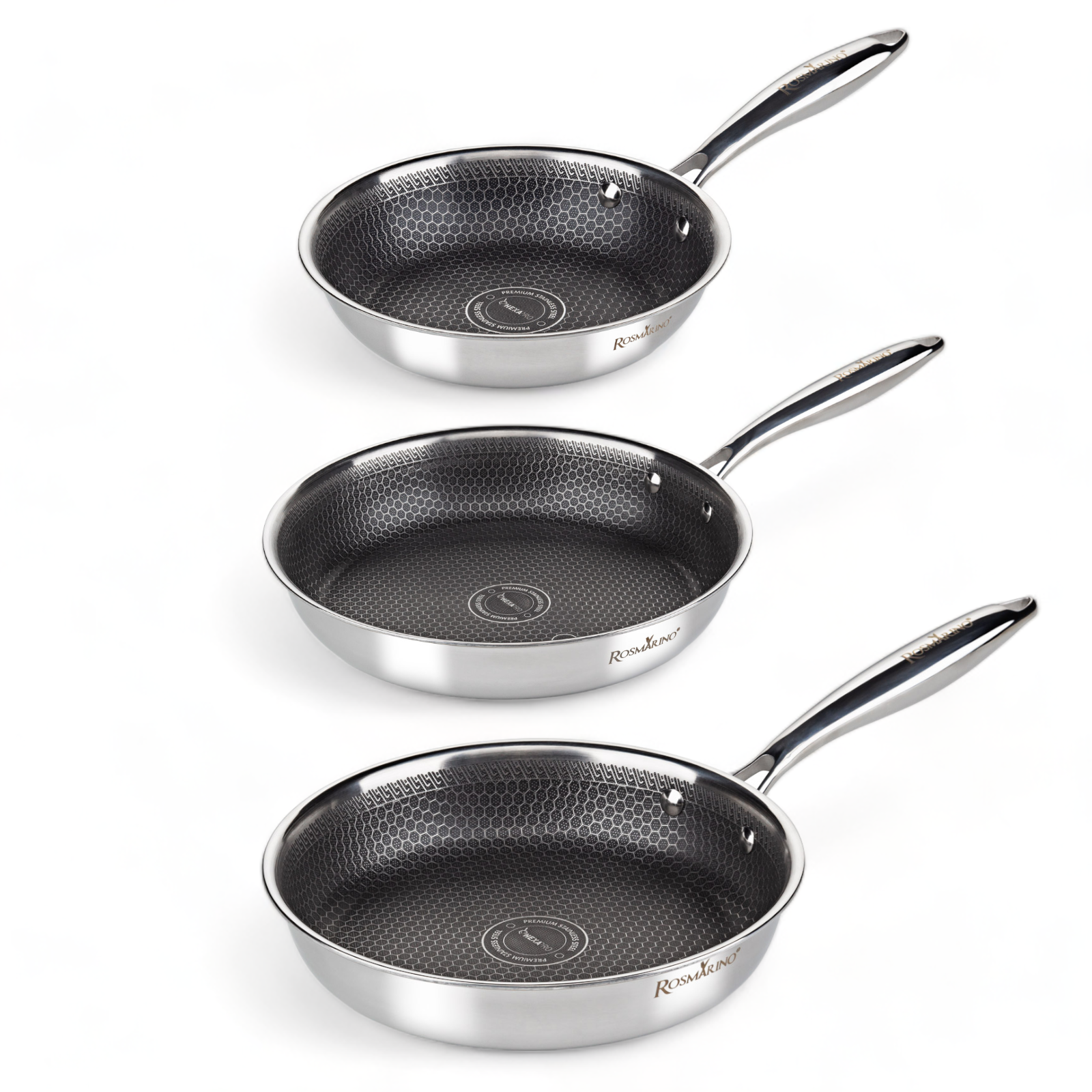 Rosmarino HexaPRO koekenpannenset 3 delig - 20/24/28cm