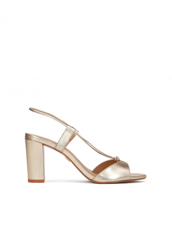 Ladies' golden sandals