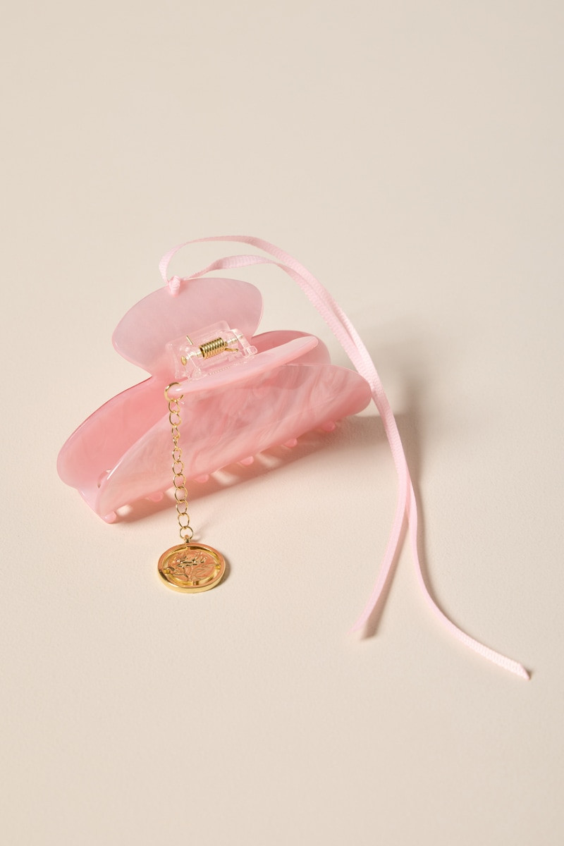 Tonia Ribbon Charm Hair Claw