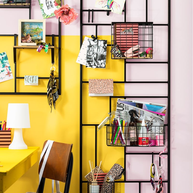 S-haakjes voor wandrek - zwart - set van 6