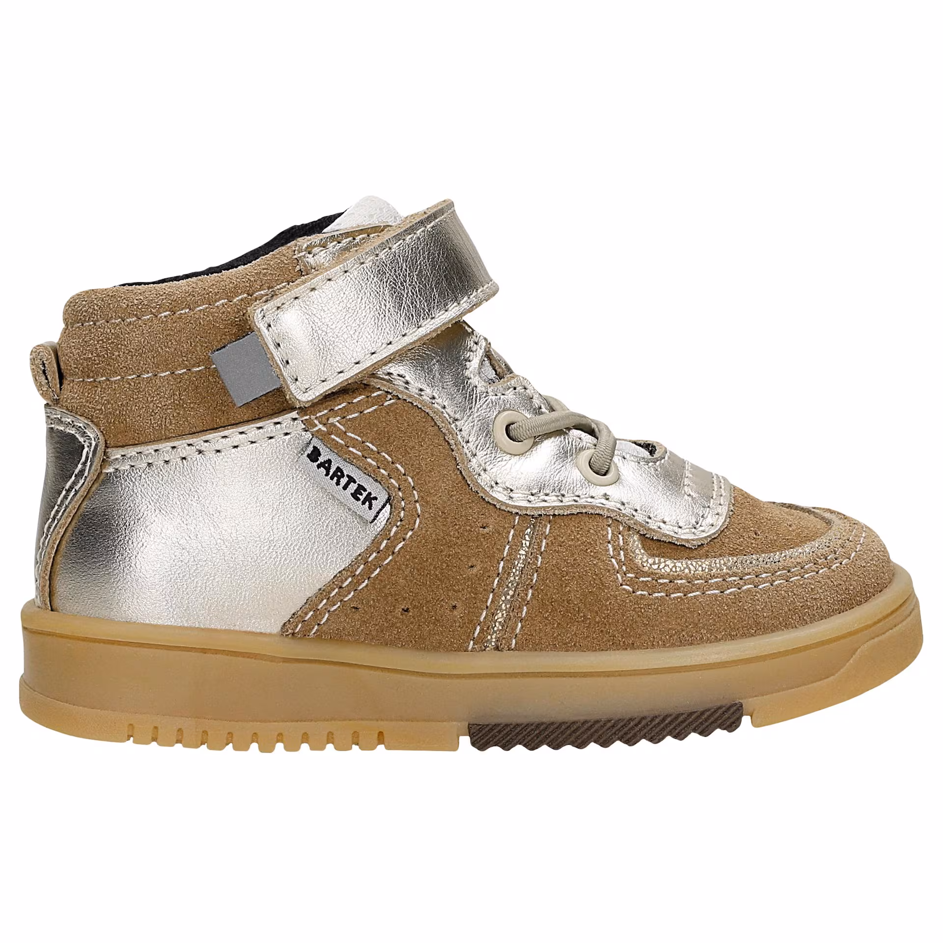Sneakers BARTEK 11583008, dla dziewcząt, beżowo-złoty