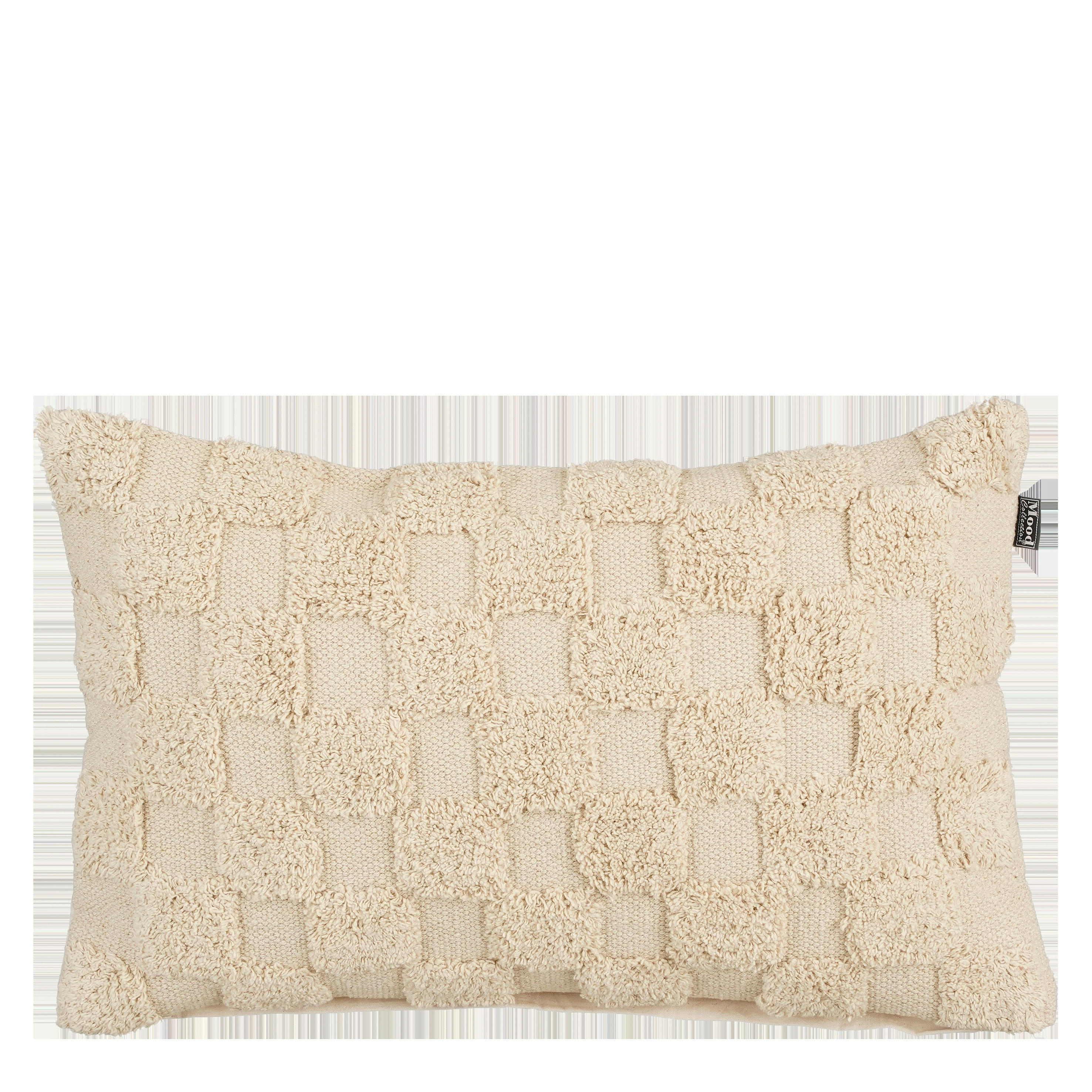 NIKKI - Coussin en coton beige 55x35
