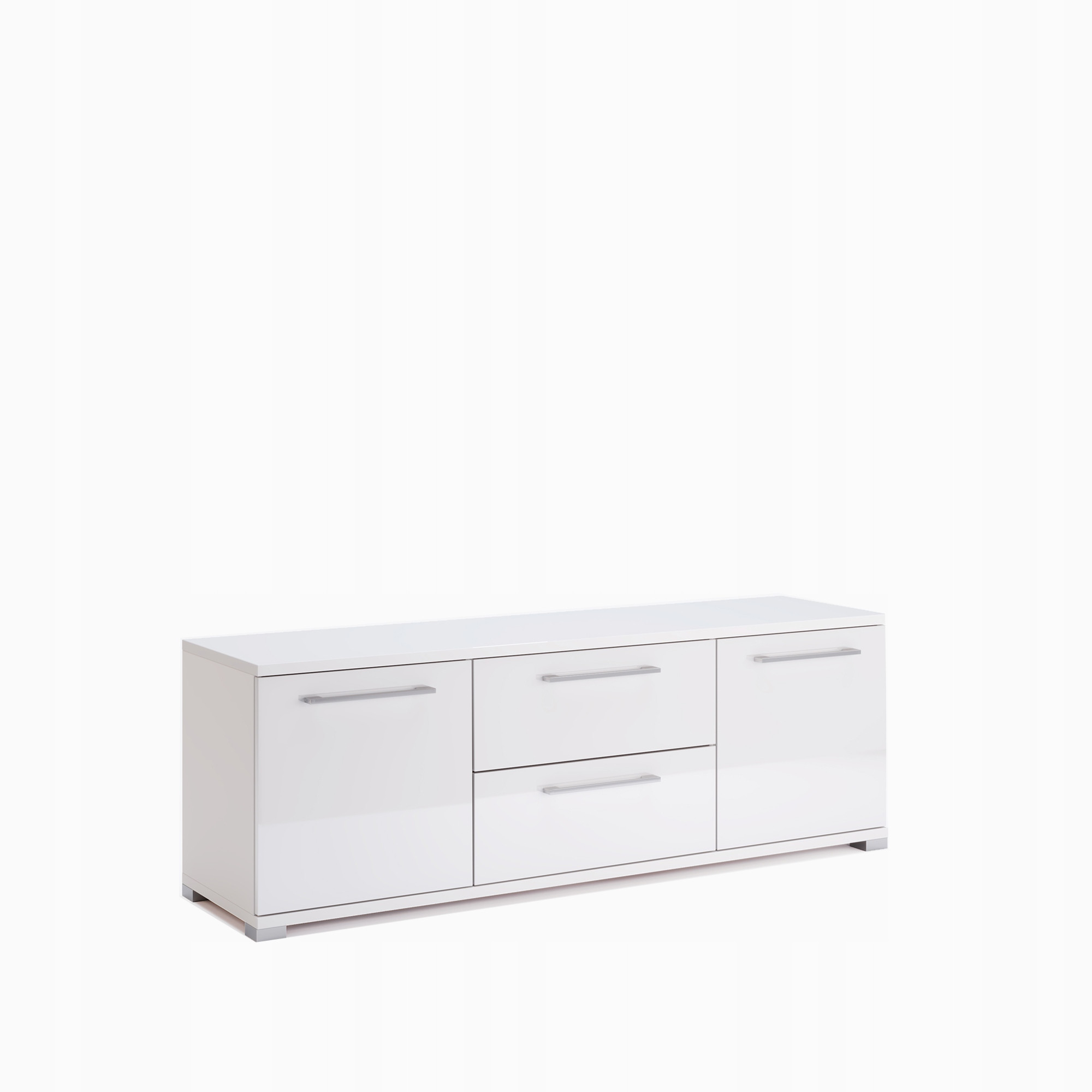 Komoda Szafka RTV Sypialnia Salon 150cm Biały Połysk
