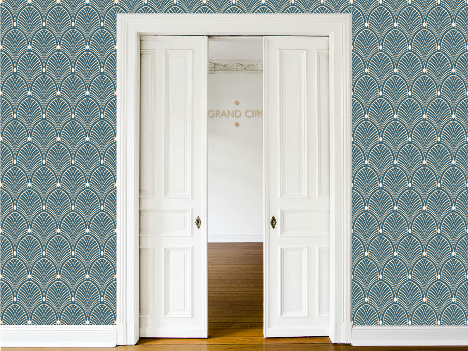 - Papier peint adhésif Gatsby bleu orage 80cmx2m50