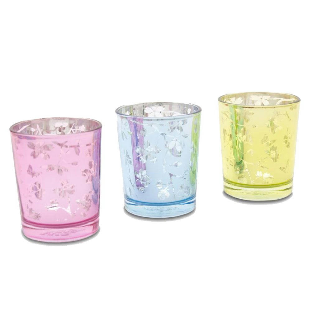 - Verres à votives déco - Lot de 3