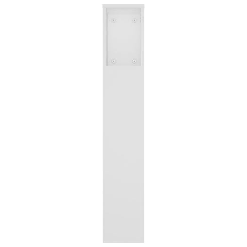 NNEVL Headboard Cabinet White 180x18.5x104.5 cm