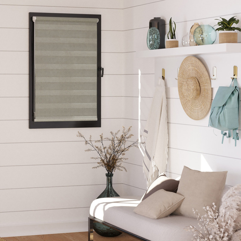 Store sur rail jour/nuit tamisant Easy taupe 116 x 250 cm MADECO
