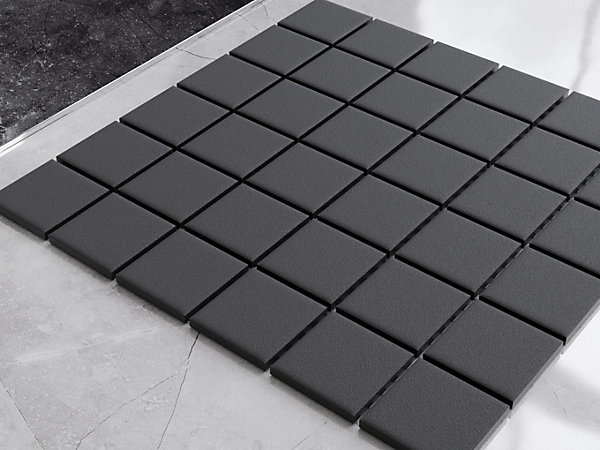 Mosaïque en céramique sur filet pour salle de bain ou cuisine 30cm x 30cm - Volcanic beach