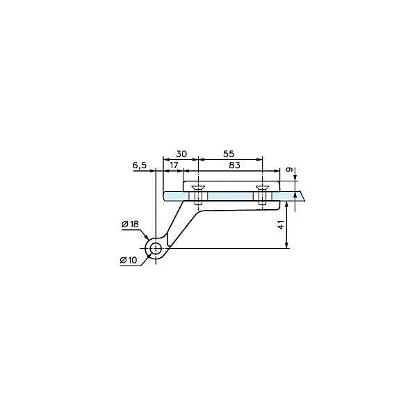 Paire de paumelles pour feuillure de 45mm lagune chromé brillant - Stremler - 4201.30.0X2