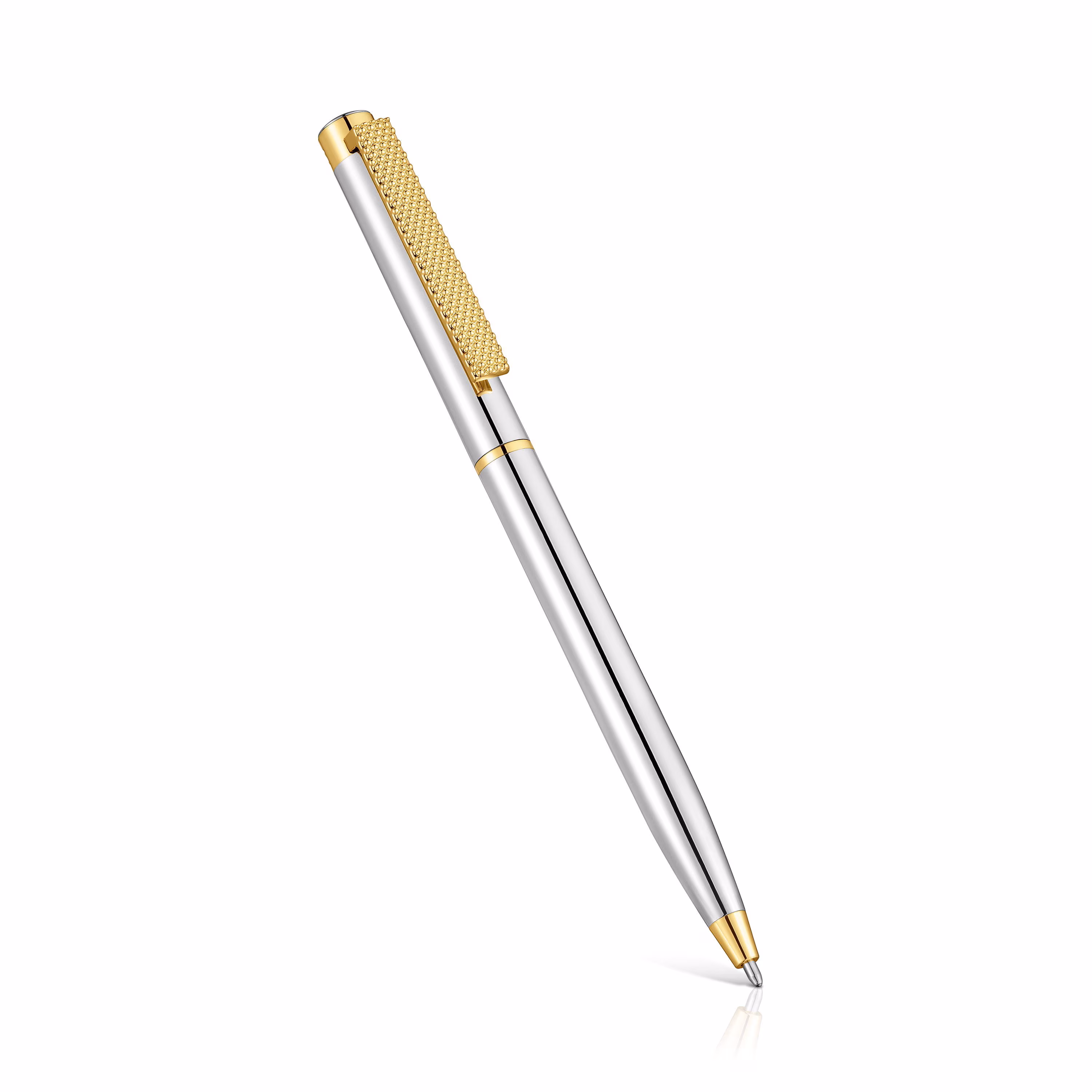 Bolígrafo cromado dorado TOUS Grain