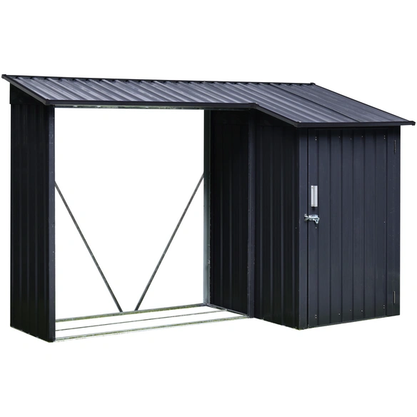 Kaminholzregal, BxHxL: 270 x 158 x 105 cm, anthrazit