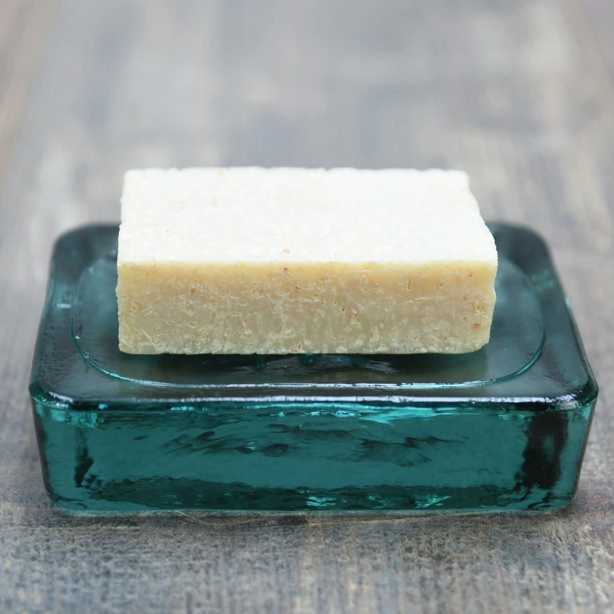 AUTHENTIC - Portesavon en verre recyclé  naturel 12x9x3 cm