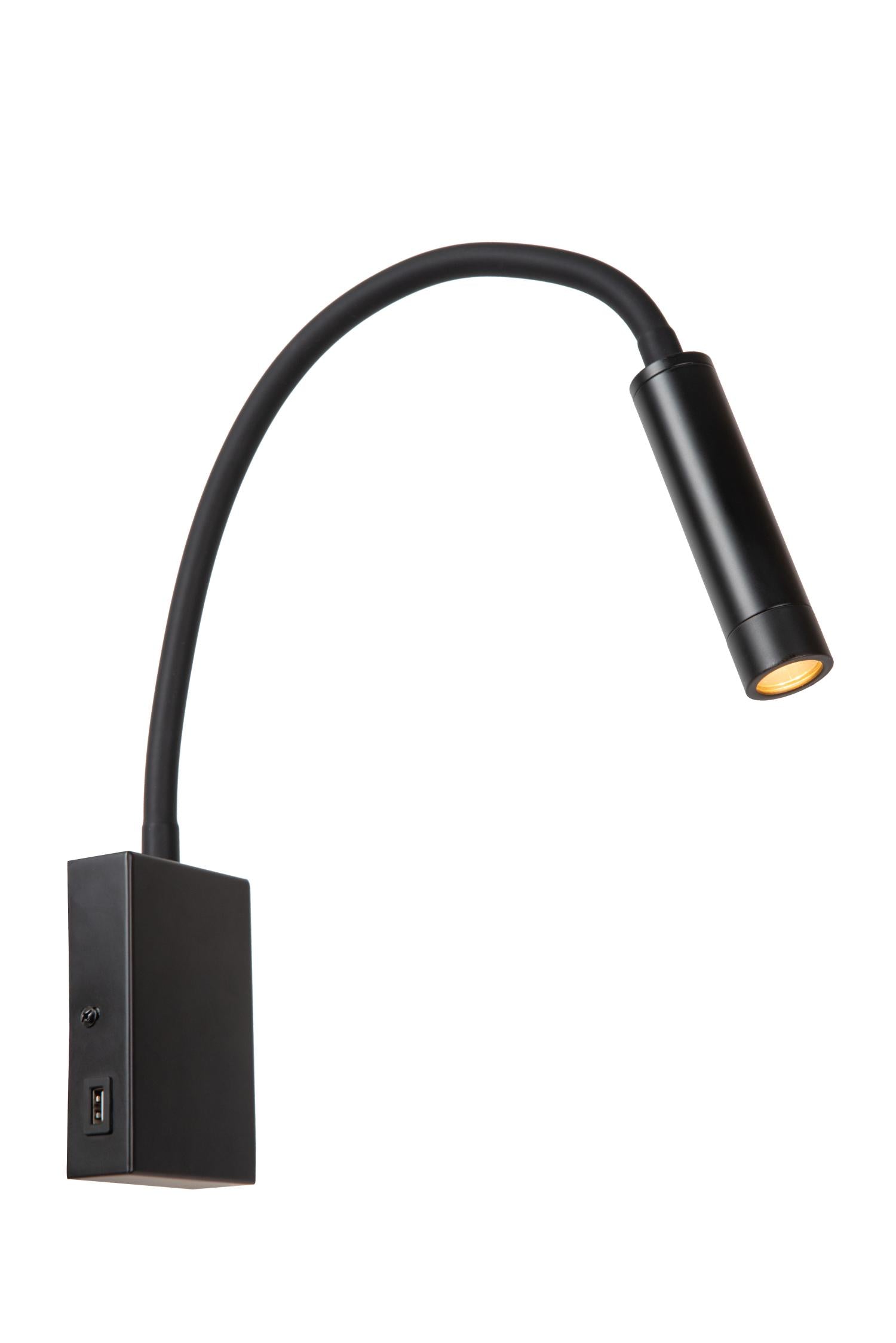 Lucide ALEC Wandspot - Zwart