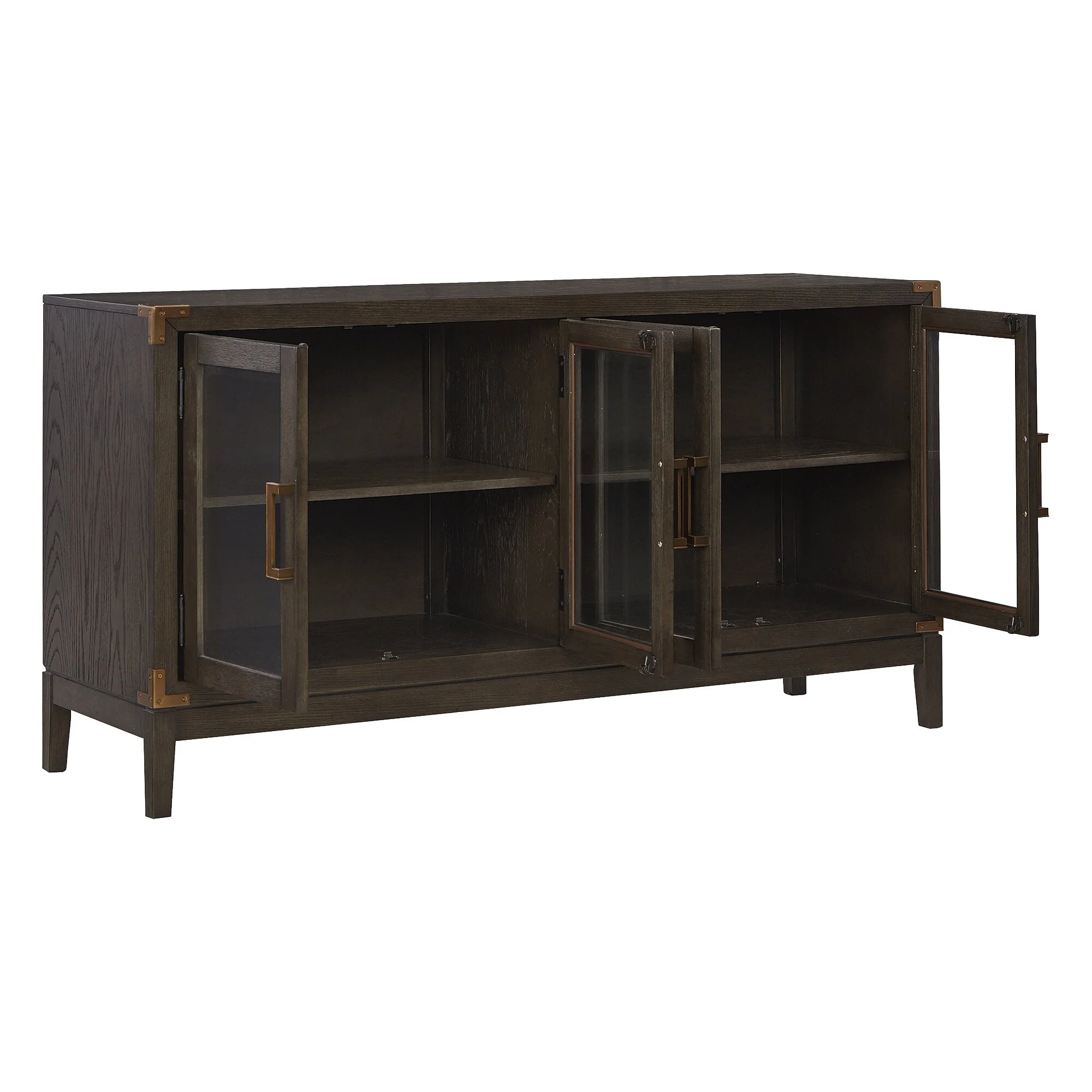 Burkhaus Dark Brown Dining Room Server - 60W x 19D x 32H