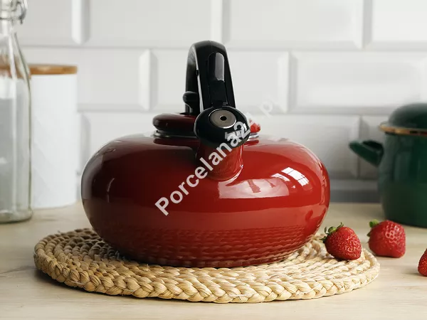 Czajnik emaliowany 2,5 L Forchetto - Luna Rosso 1FO.CZA.1055